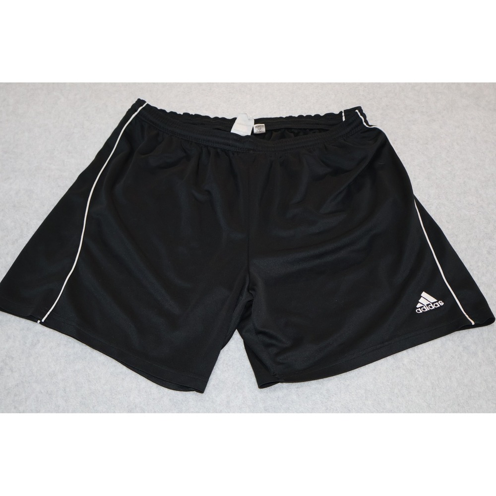 Adidas Soccer Shorts Mens Large Black Climalite Gym Workout Polyester Year 2005